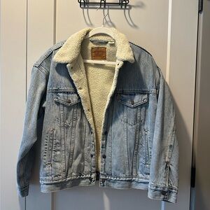 Levi’s Fleece Sherpa Lined Trucker Denim Jacket